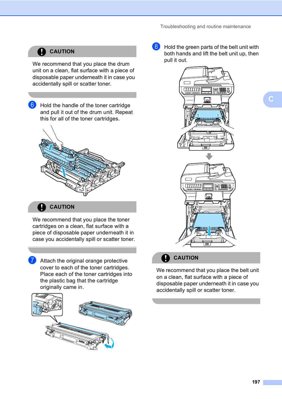 Caution | Brother MFC 9840CDW User Manual | Page 213 / 265