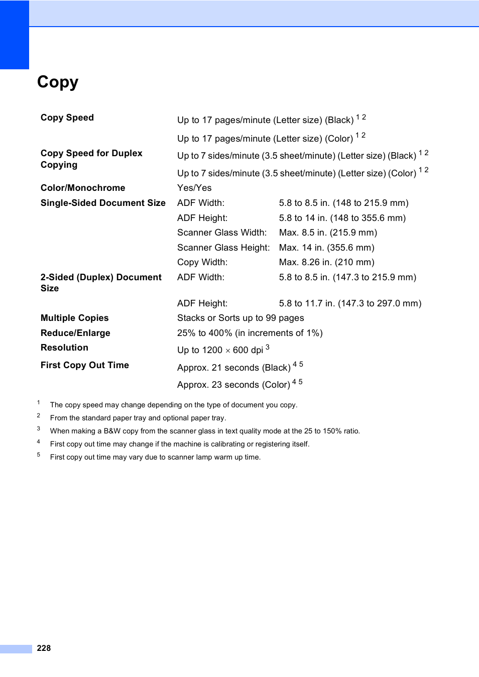 Copy | Brother MFC 9840CDW User Manual | Page 244 / 265