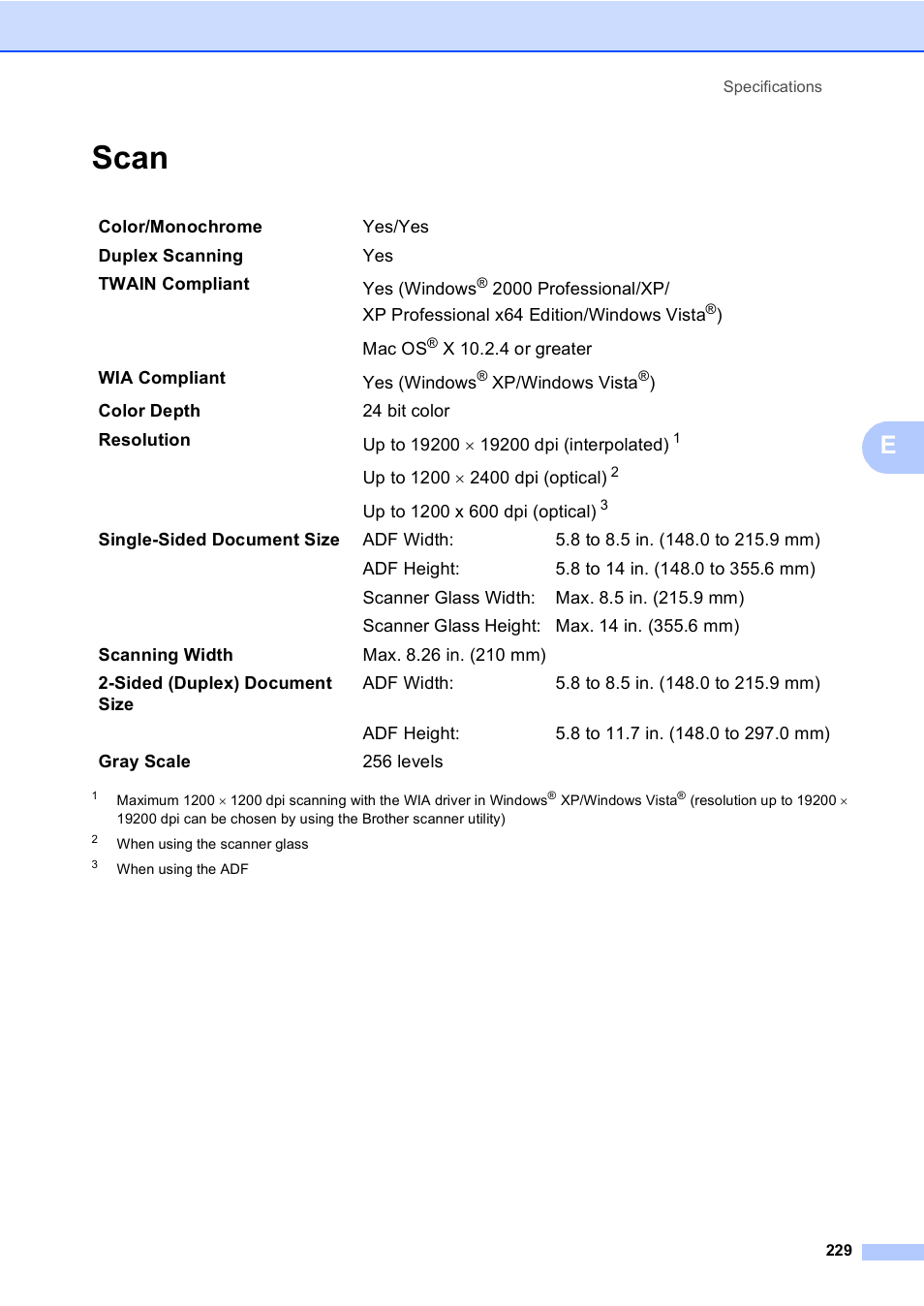 Scan | Brother MFC 9840CDW User Manual | Page 245 / 265