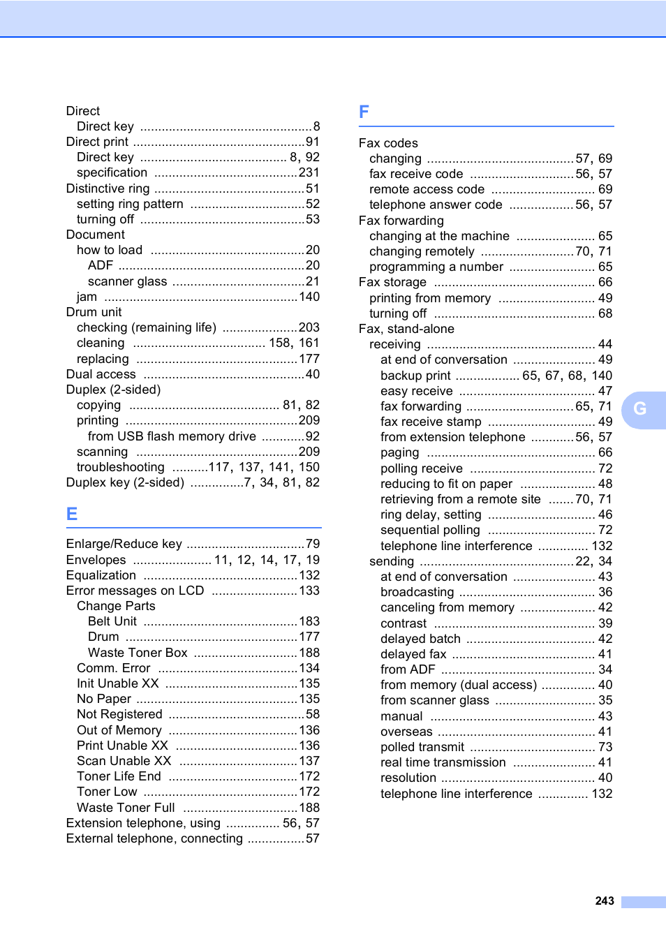 Brother MFC 9840CDW User Manual | Page 259 / 265