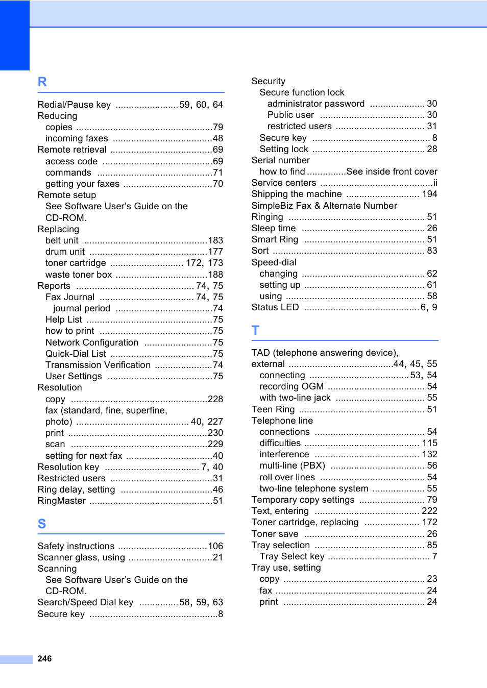 Brother MFC 9840CDW User Manual | Page 262 / 265