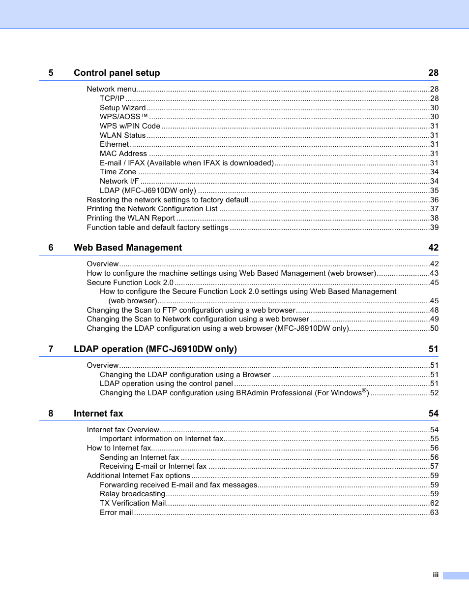 Brother MFC J6510DW User Manual | Page 4 / 81