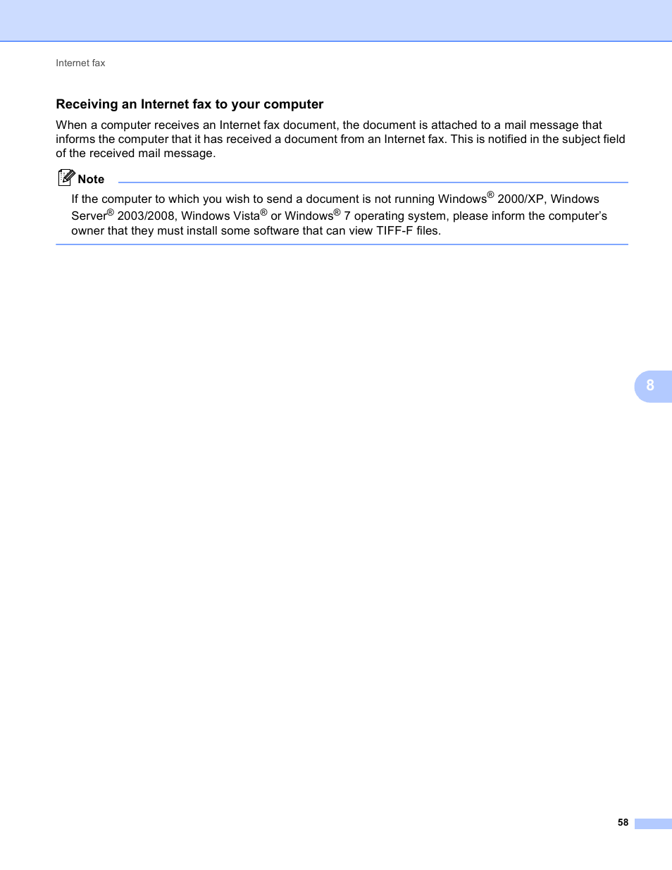 Receiving an internet fax to your computer | Brother MFC J6510DW User Manual | Page 63 / 81