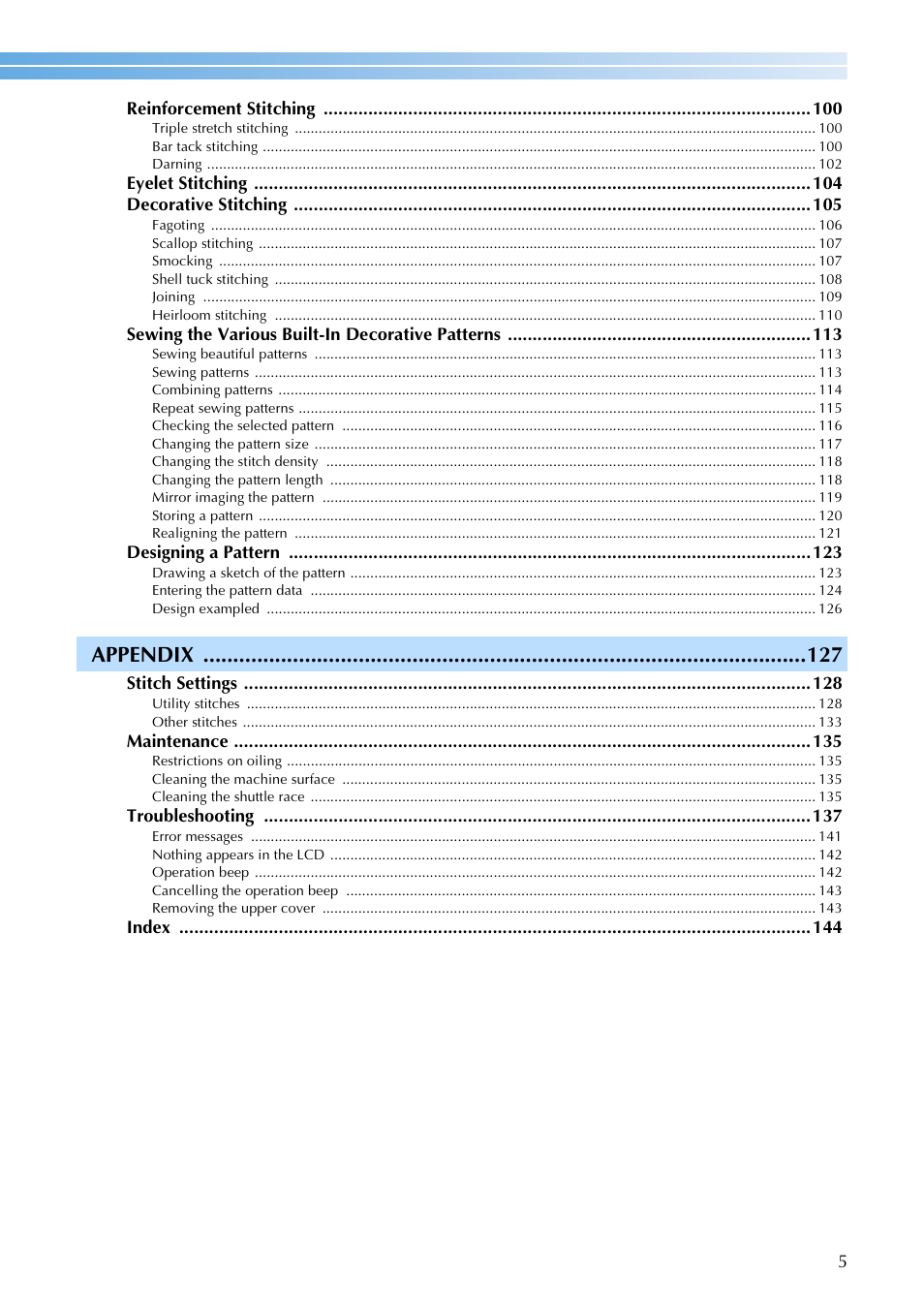 Appendix | Brother SB3129 User Manual | Page 11 / 156