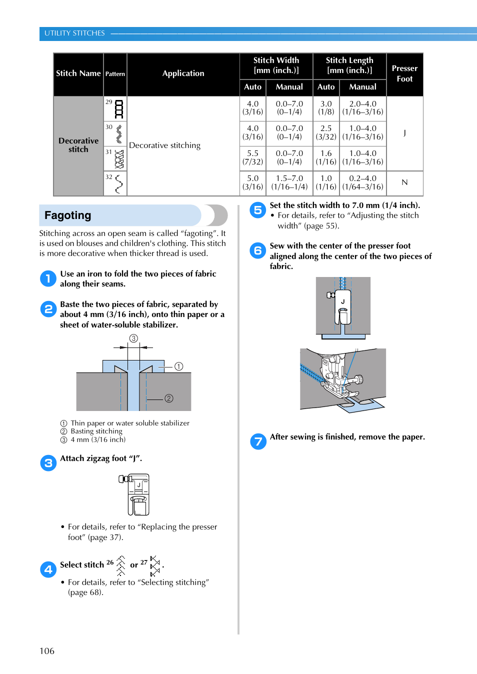 Fagoting | Brother SB3129 User Manual | Page 112 / 156