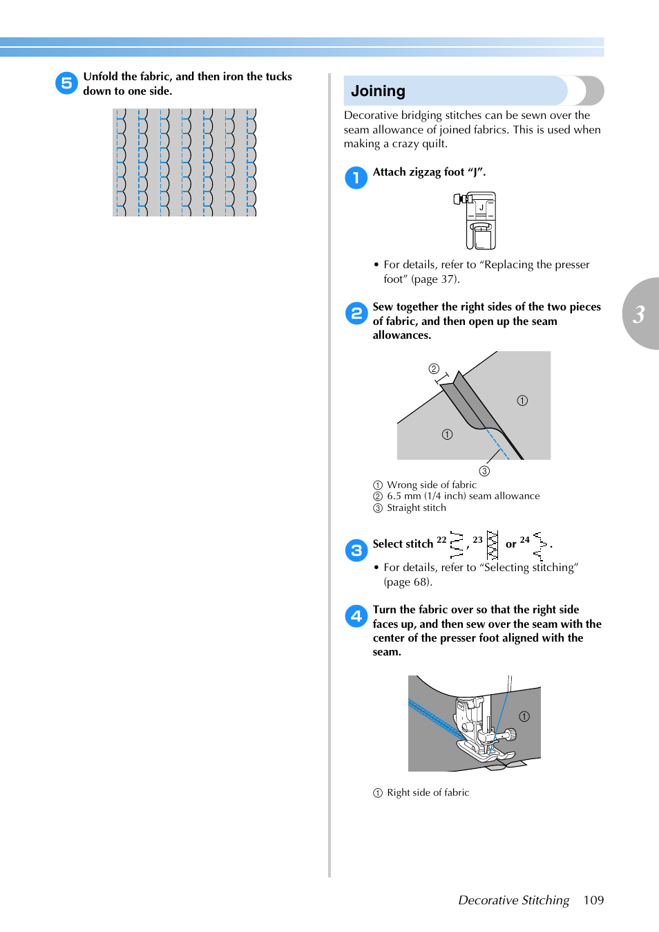 Joining | Brother SB3129 User Manual | Page 115 / 156