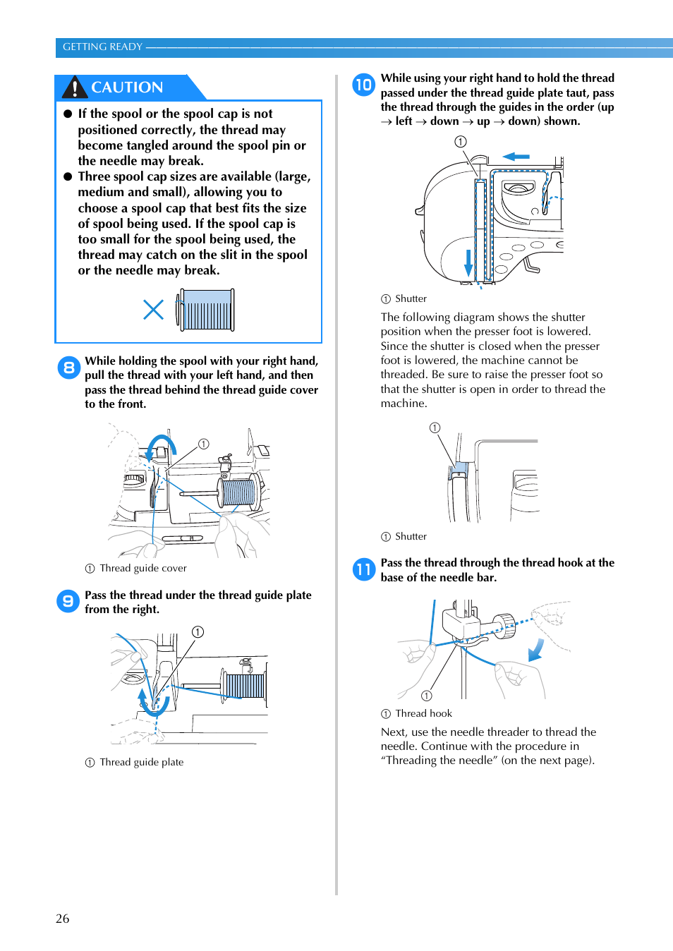 Caution | Brother SB3129 User Manual | Page 32 / 156