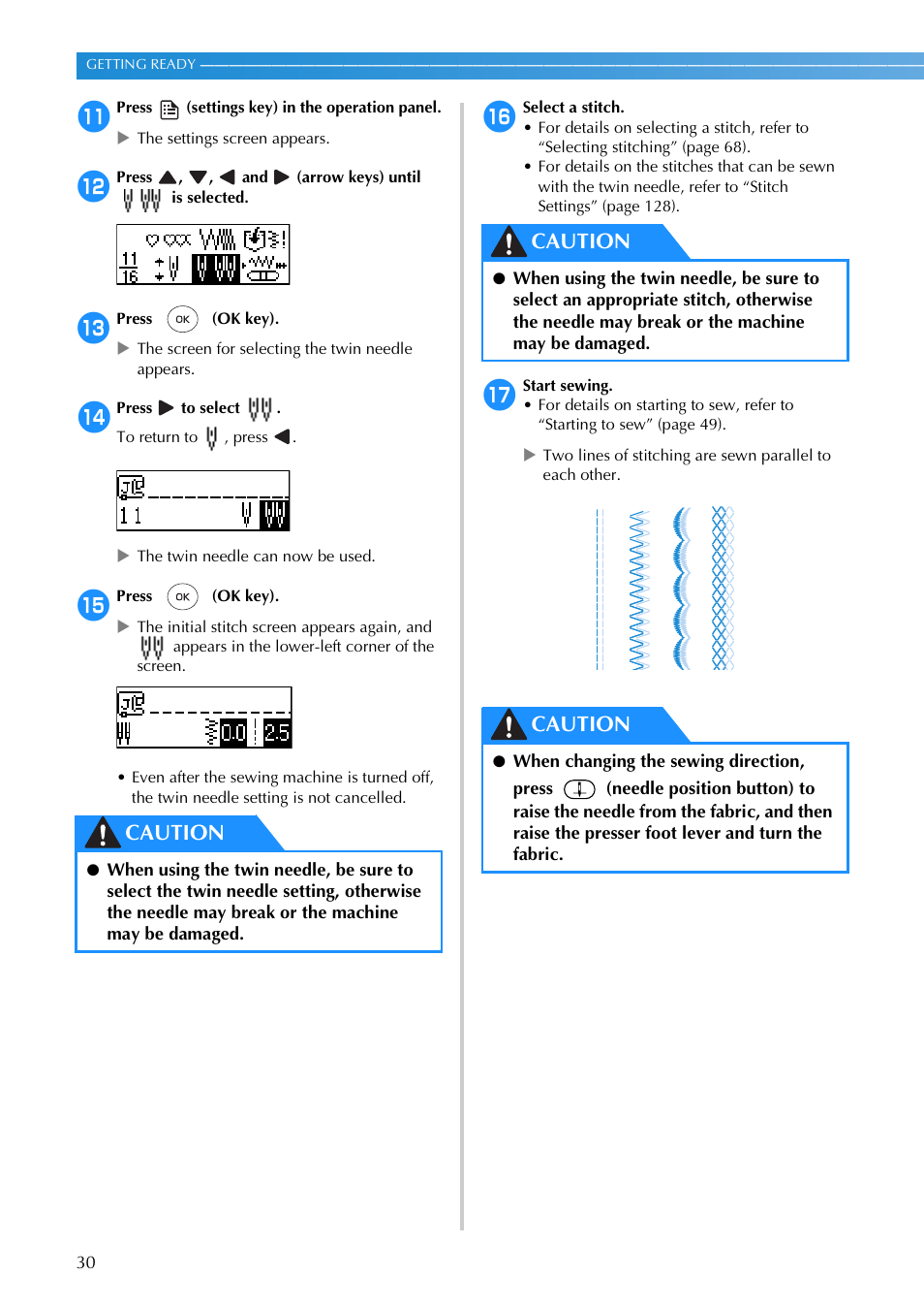 Caution | Brother SB3129 User Manual | Page 36 / 156