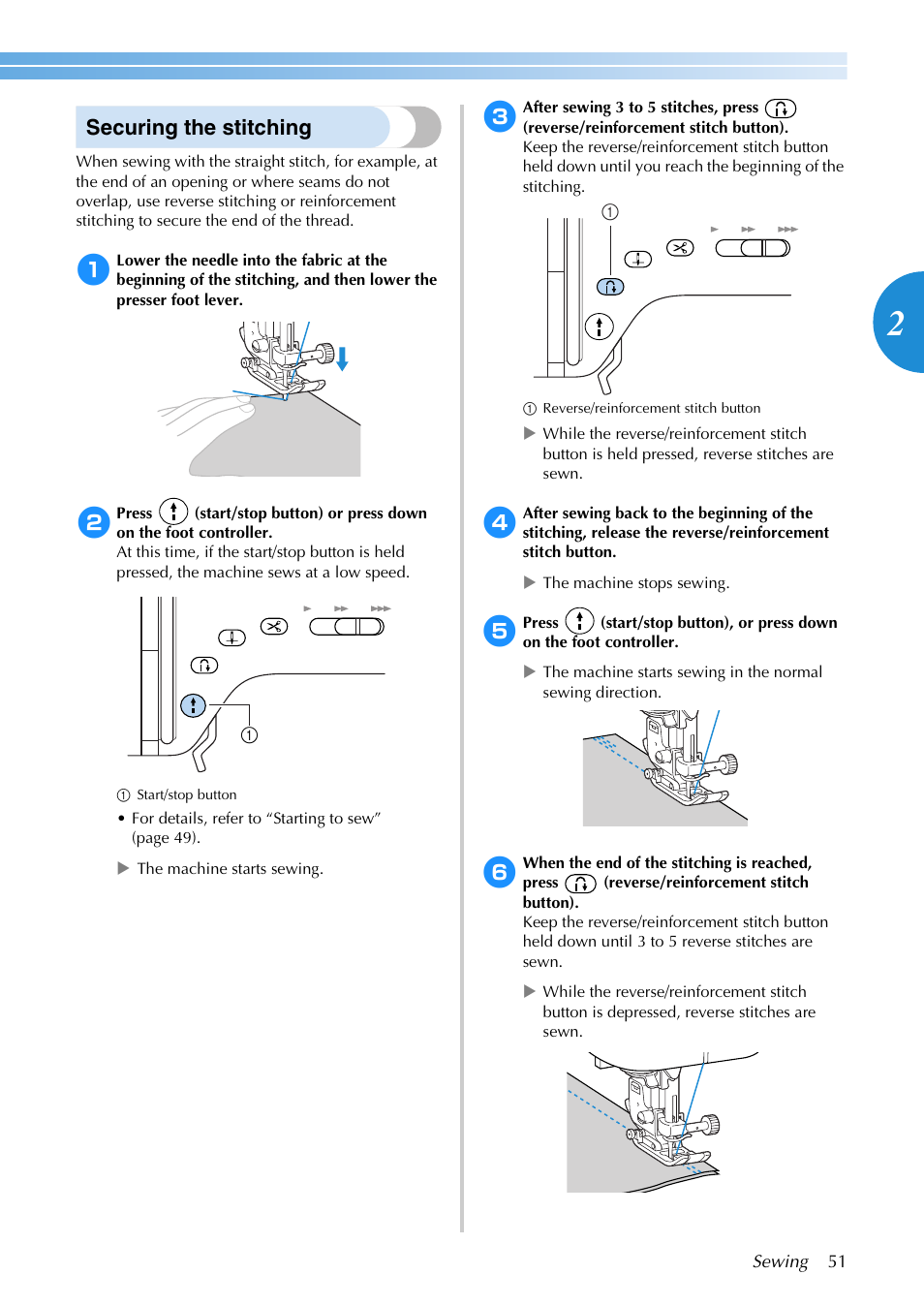 Securing the stitching | Brother SB3129 User Manual | Page 57 / 156