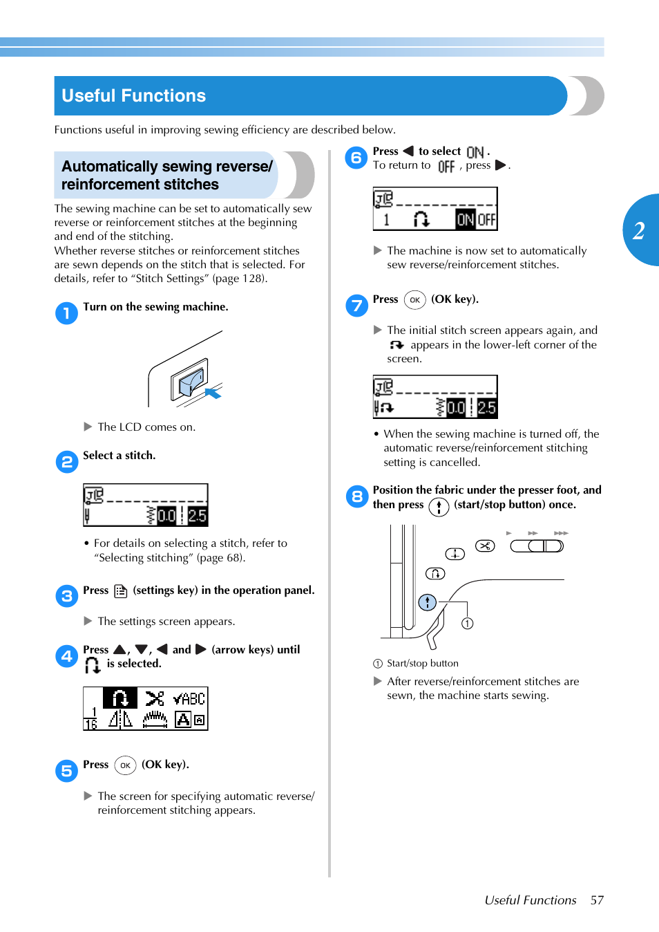 Useful functions | Brother SB3129 User Manual | Page 63 / 156