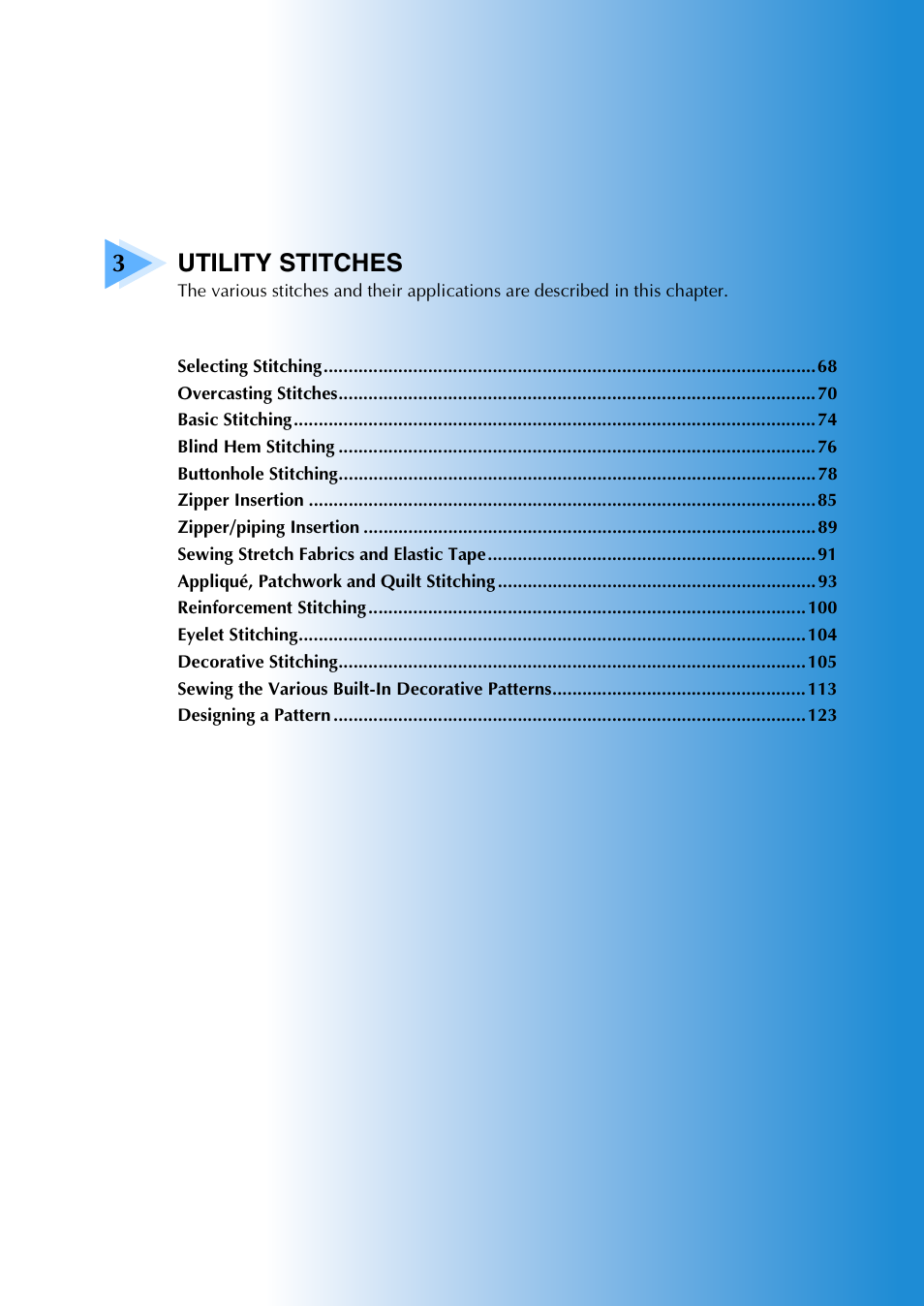 3utility stitches | Brother SB3129 User Manual | Page 73 / 156