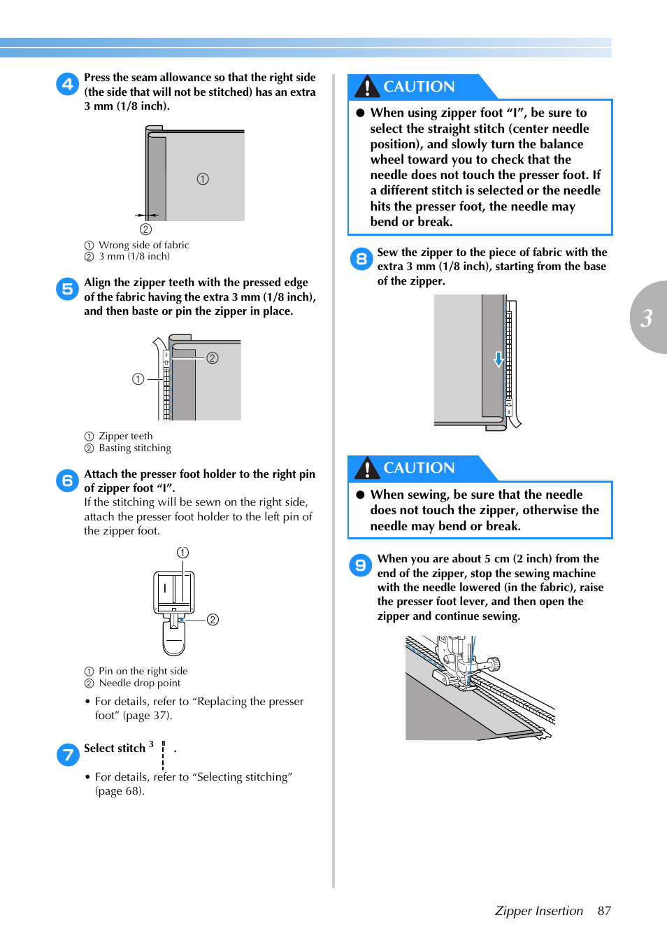Caution | Brother SB3129 User Manual | Page 93 / 156