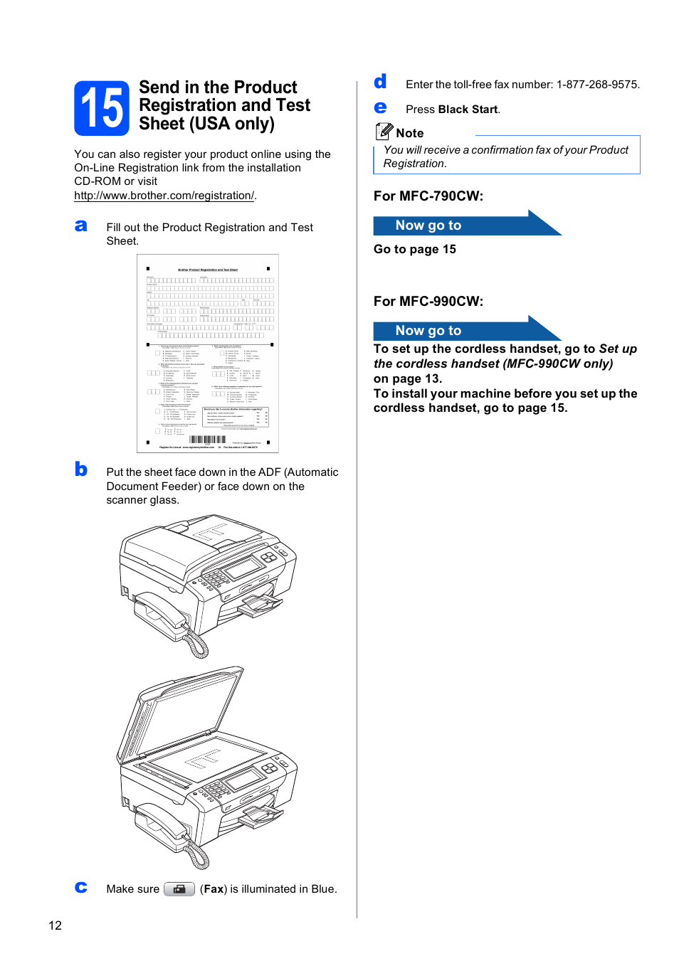 Brother MFC 990cw User Manual | Page 12 / 50
