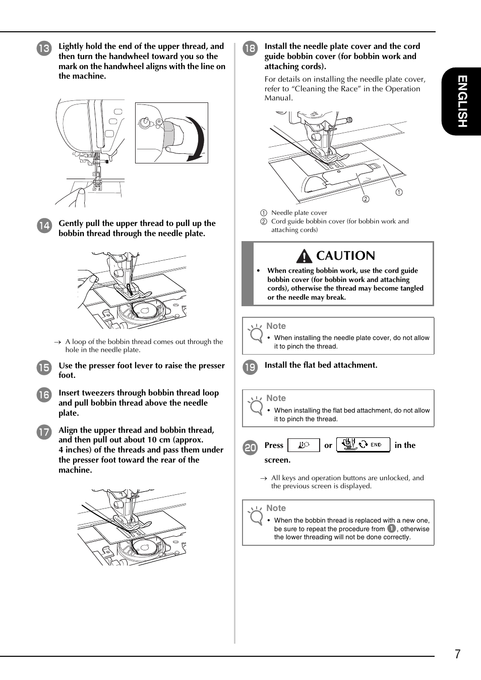 Caution, 7eng l ish | Brother NX-2000 User Manual | Page 9 / 40