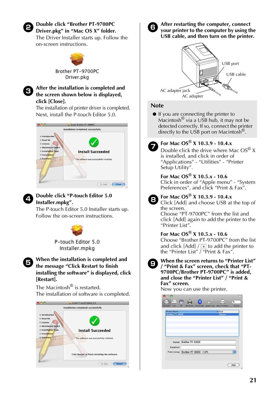 Brother PT-9700PC User Manual | Page 22 / 118