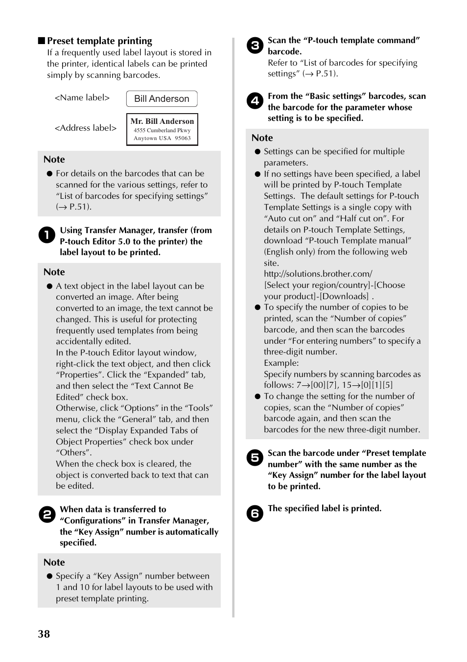 P.38) | Brother PT-9700PC User Manual | Page 39 / 118