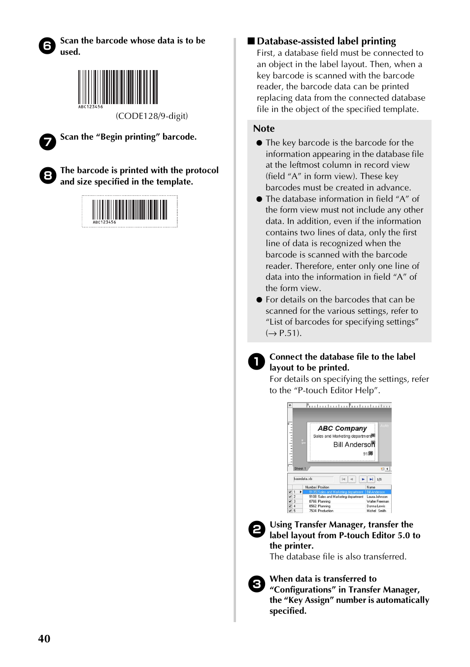 P.40) | Brother PT-9700PC User Manual | Page 41 / 118
