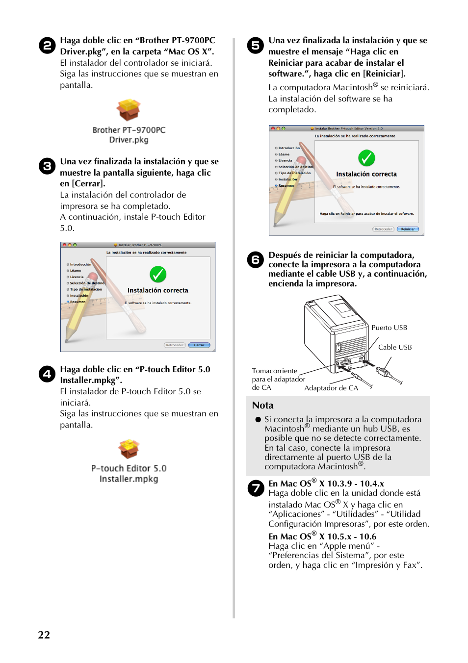 Nota | Brother PT-9700PC User Manual | Page 79 / 118