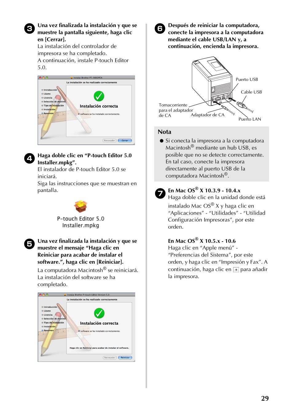 Nota | Brother PT-9700PC User Manual | Page 86 / 118