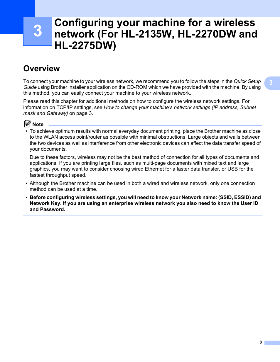 Overview | Brother HL 2270DW User Manual | Page 12 / 47