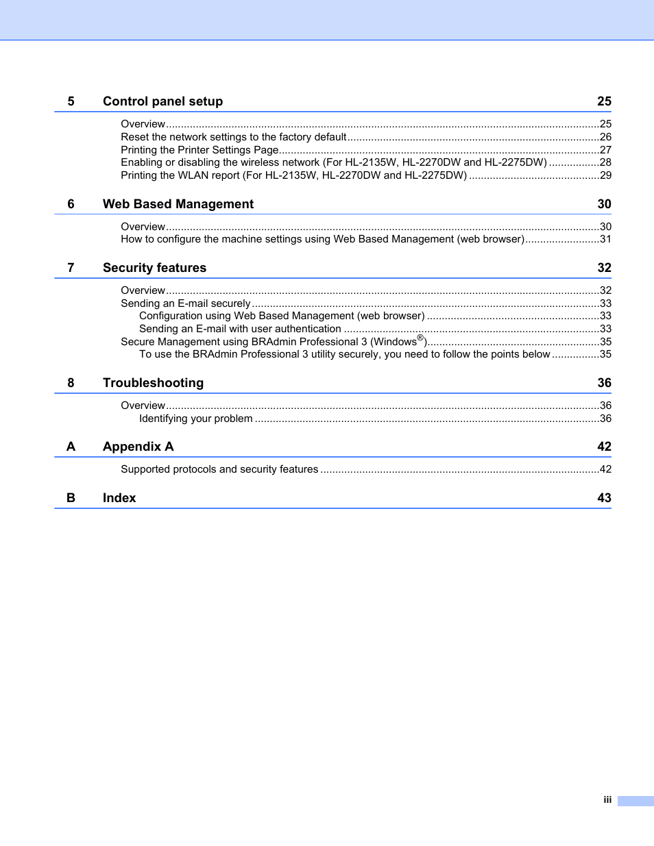 Brother HL 2270DW User Manual | Page 4 / 47