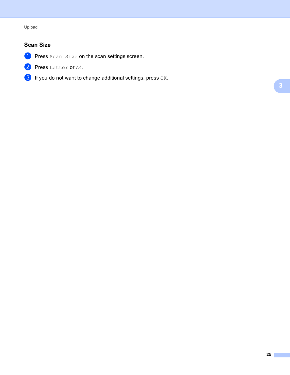 Scan size | Brother MFC-J835DW User Manual | Page 28 / 33