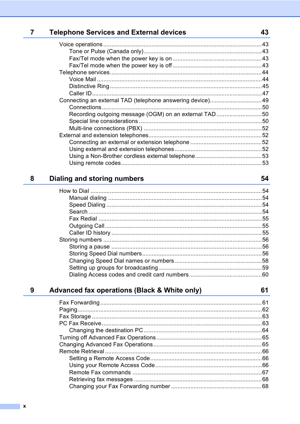 Brother MFC-465CN User Manual | Page 12 / 192