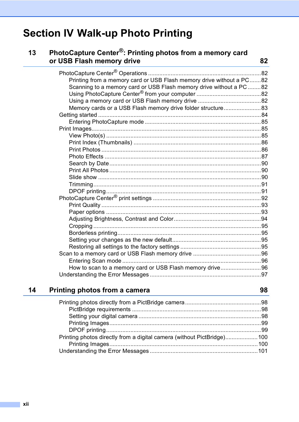 Brother MFC-465CN User Manual | Page 14 / 192