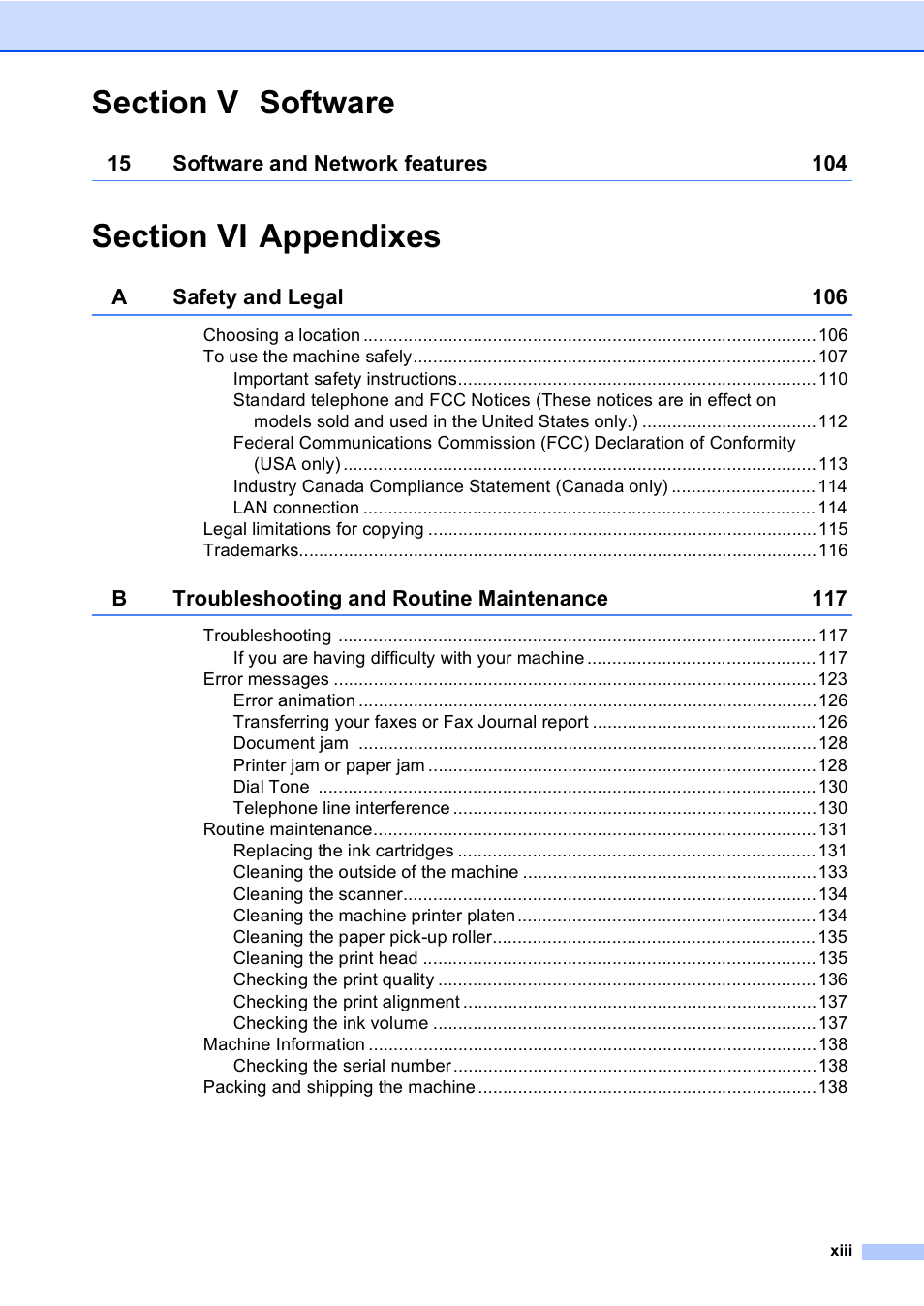 Brother MFC-465CN User Manual | Page 15 / 192