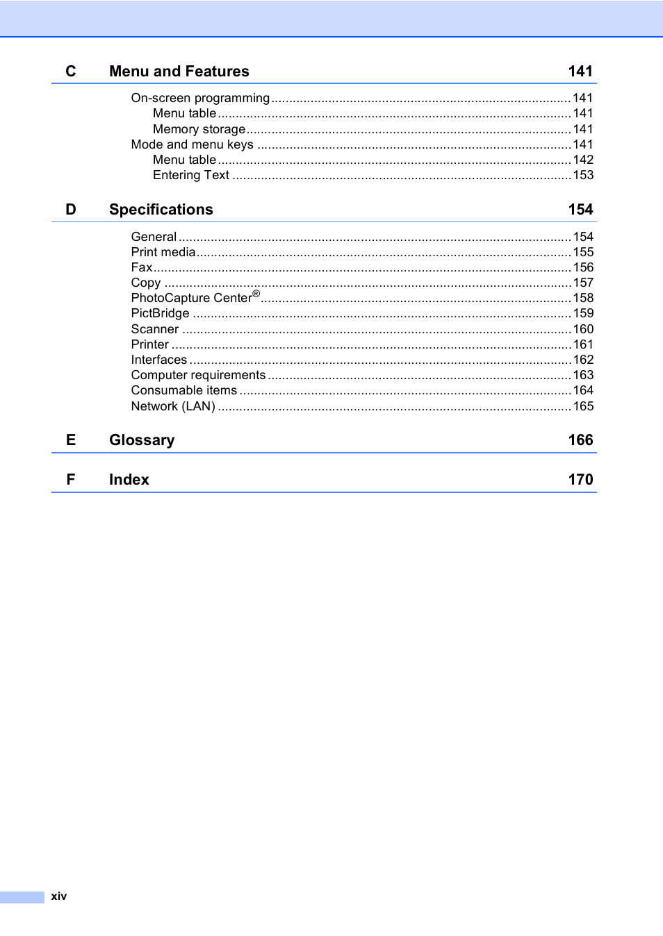 Brother MFC-465CN User Manual | Page 16 / 192