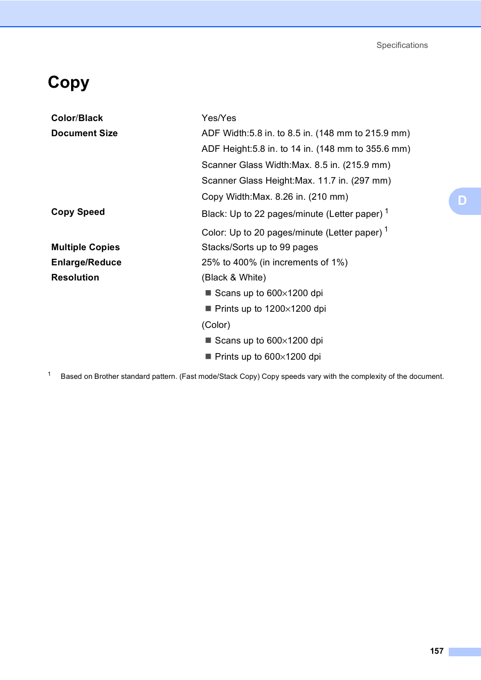 Copy | Brother MFC-465CN User Manual | Page 173 / 192