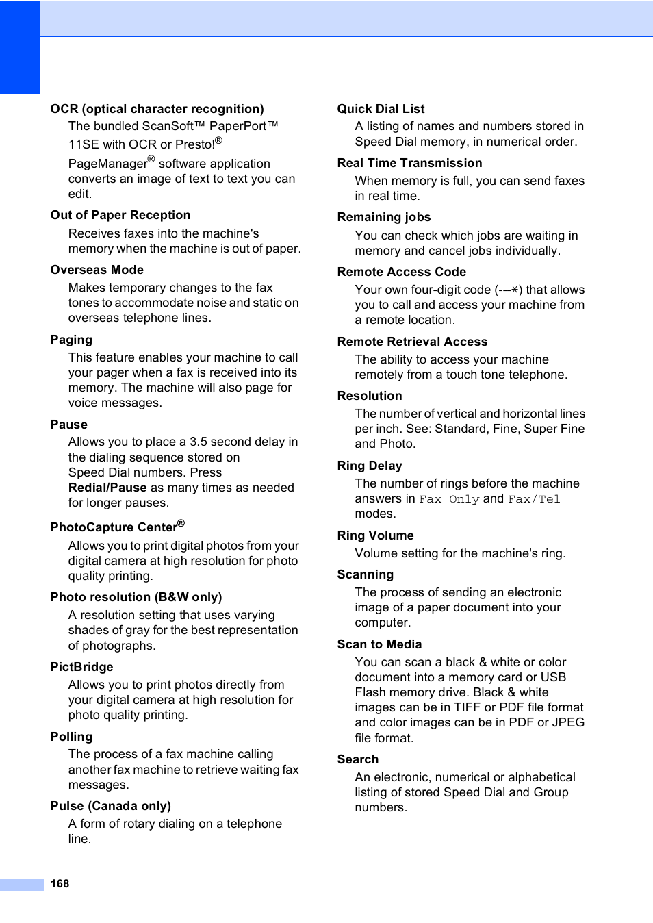 Brother MFC-465CN User Manual | Page 184 / 192