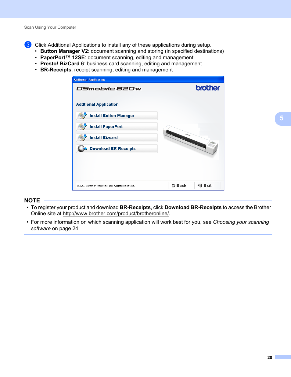 Brother DS-820W User Manual | Page 28 / 99