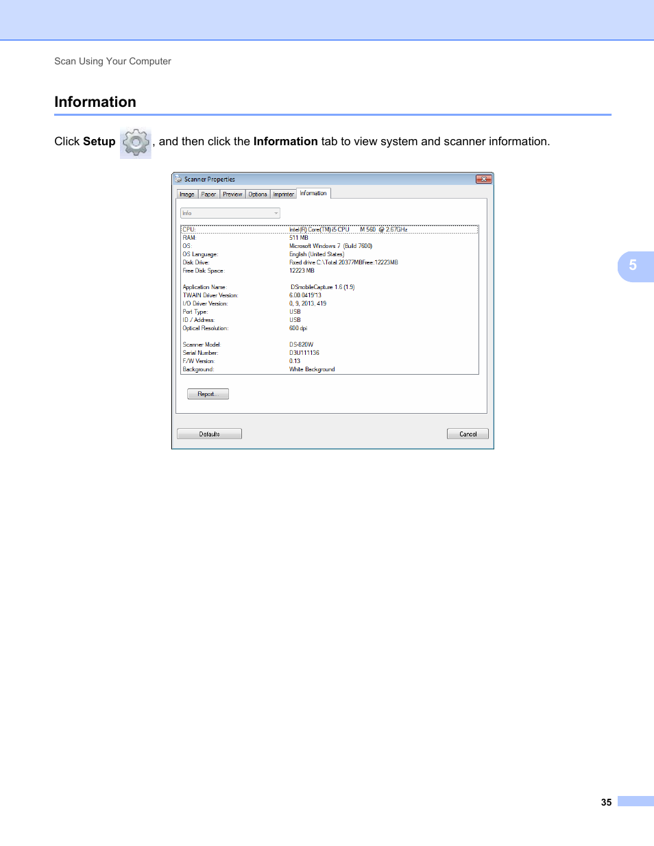 Information, 5information | Brother DS-820W User Manual | Page 43 / 99