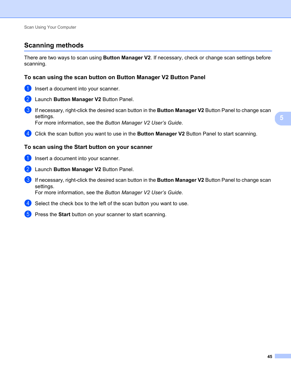 Scanning methods | Brother DS-820W User Manual | Page 53 / 99