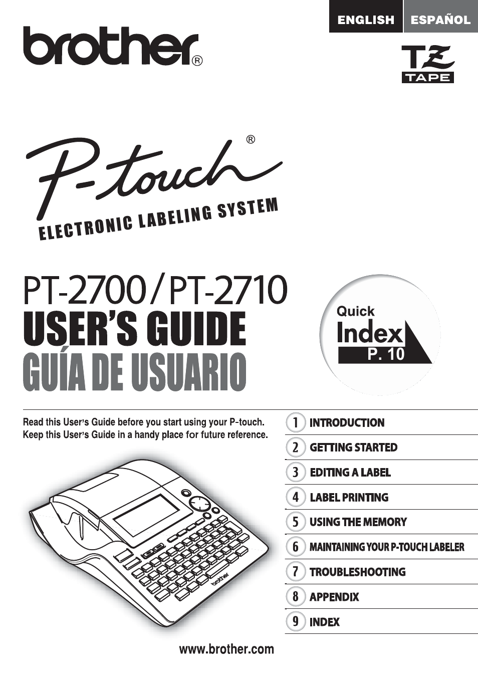 Brother PT-2700 User Manual | 180 pages