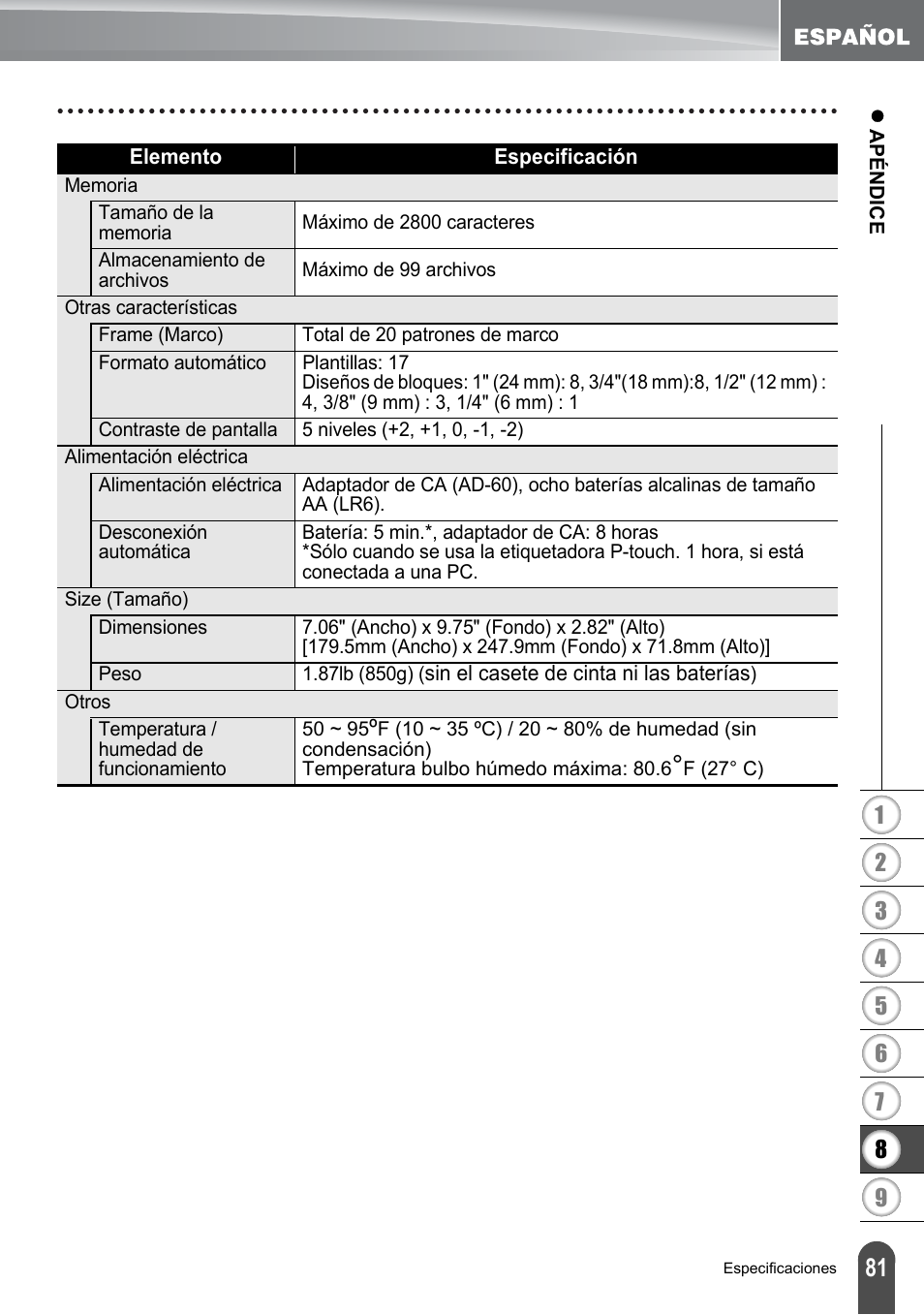 Brother PT-2700 User Manual | Page 177 / 180