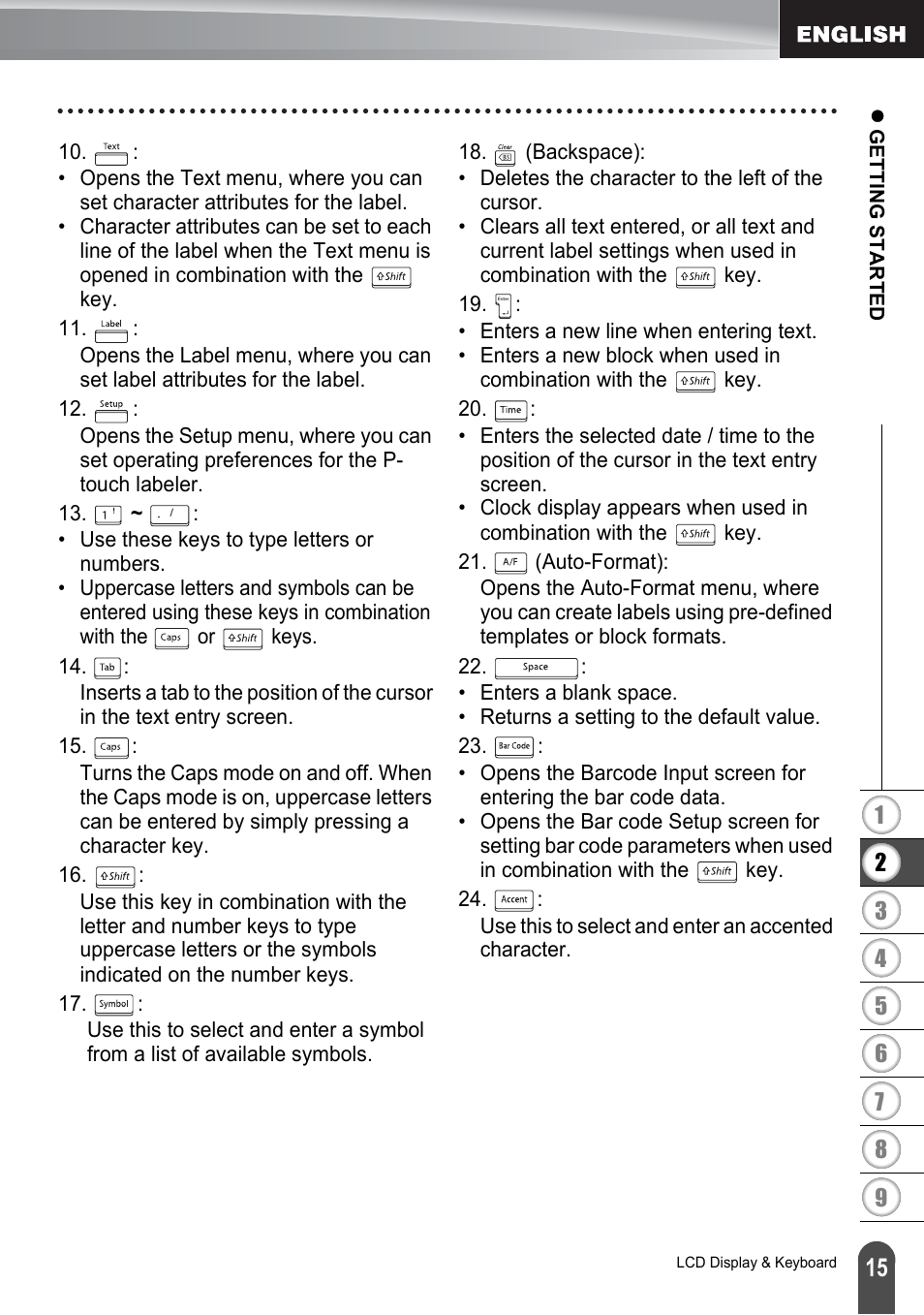 Brother PT-2700 User Manual | Page 21 / 180