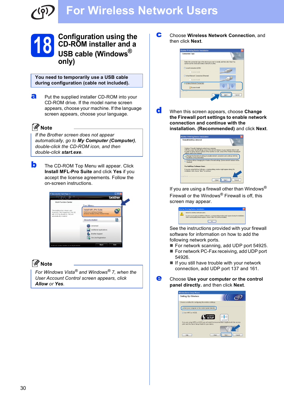 For wireless network users, Only) | Brother MFC-J835DW User Manual | Page 30 / 44