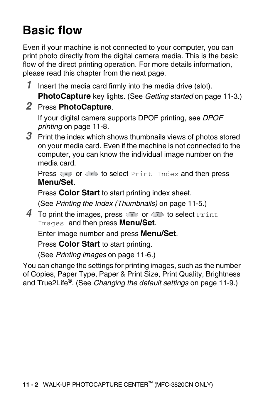 Basic flow, Basic flow -2 | Brother MFC-3820CN User Manual | Page 129 / 191