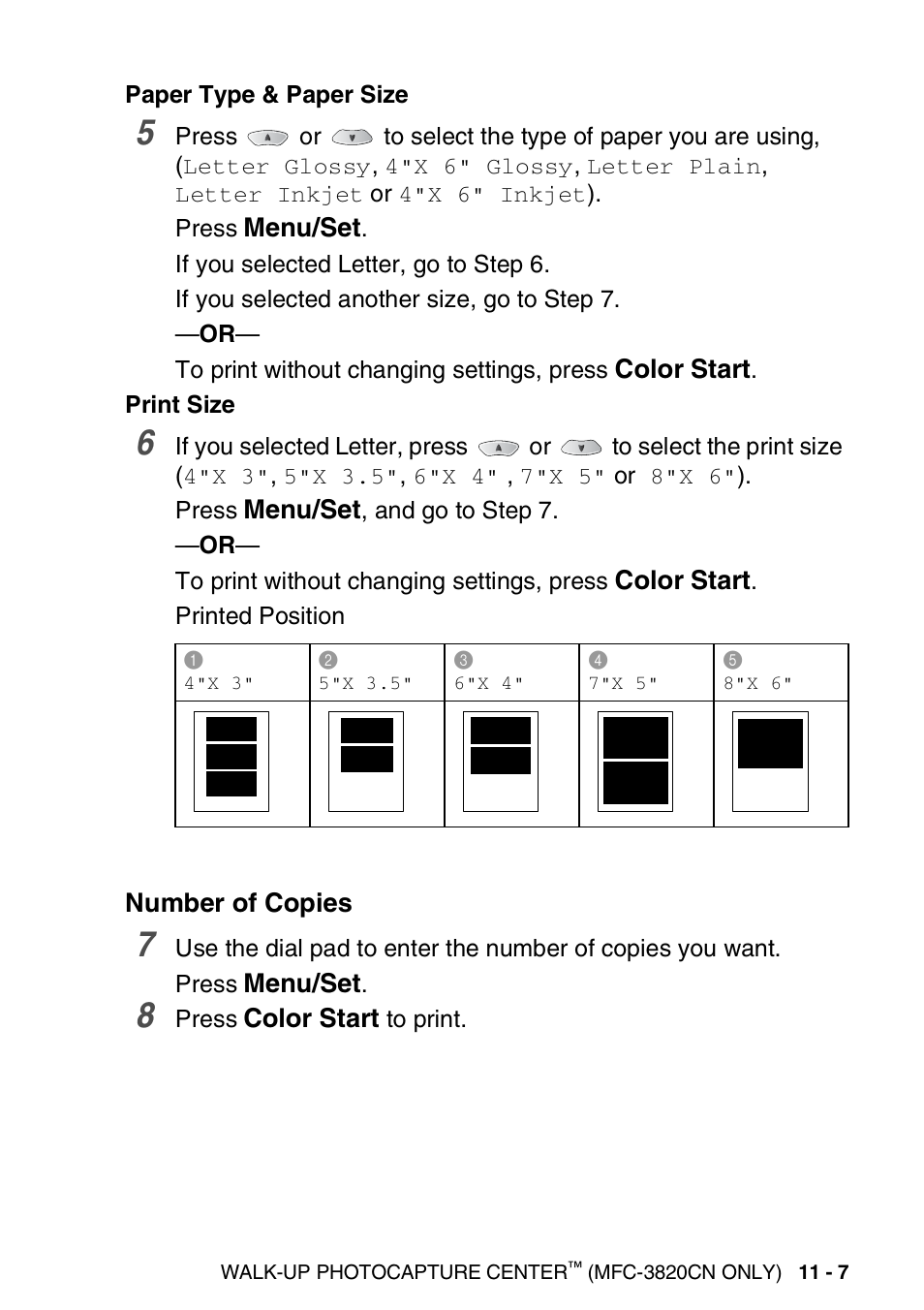 Number of copies, Number of copies -7 | Brother MFC-3820CN User Manual | Page 134 / 191