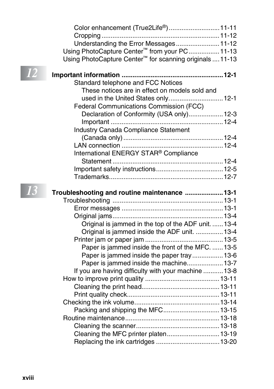 Brother MFC-3820CN User Manual | Page 20 / 191