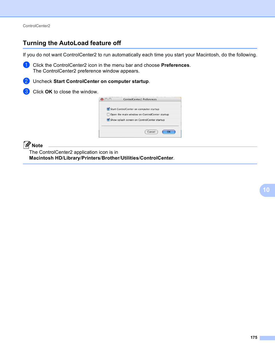 Turning the autoload feature off, 10 turning the autoload feature off | Brother MFC 9970CDW User Manual | Page 182 / 259