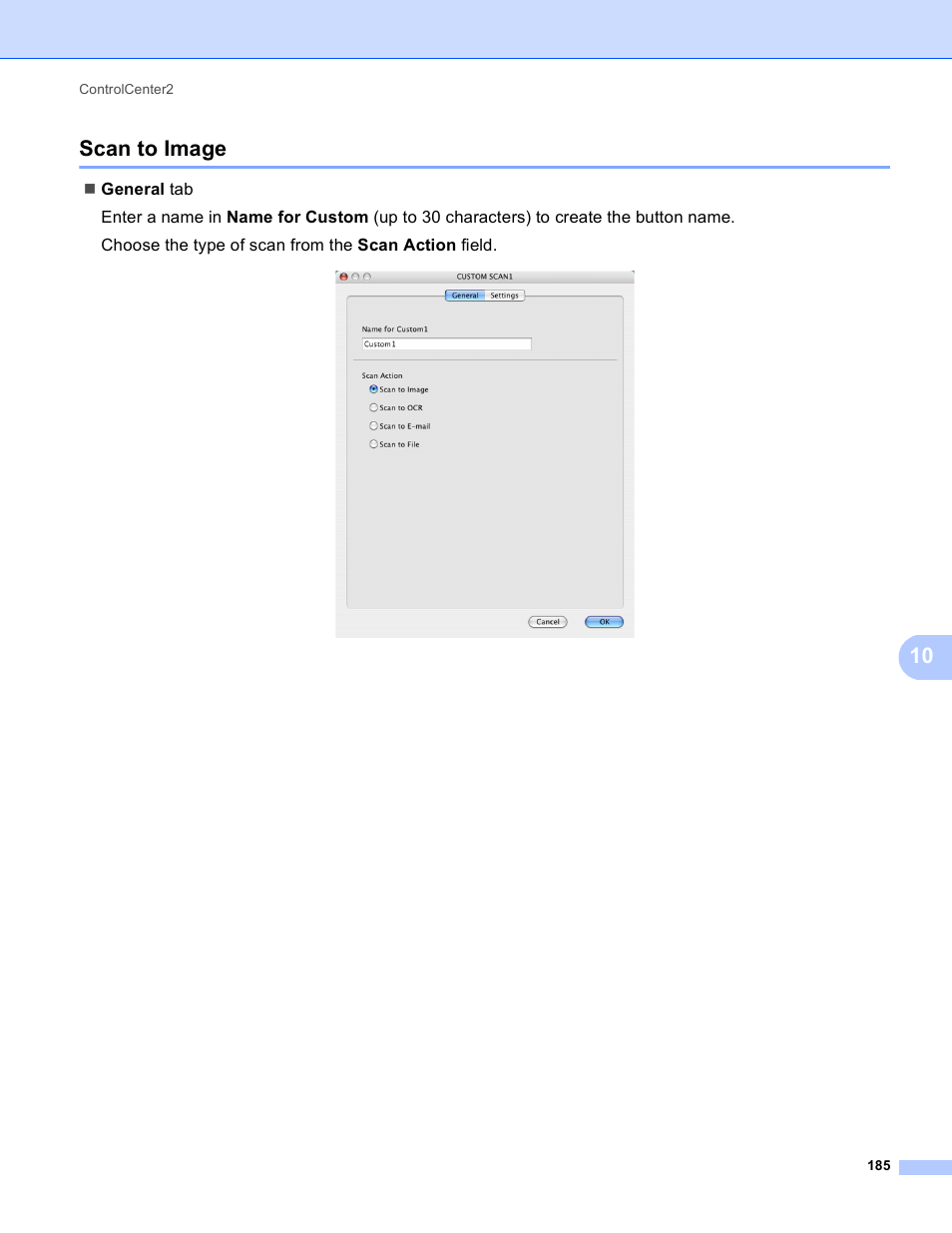 Scan to image, 10 scan to image | Brother MFC 9970CDW User Manual | Page 192 / 259