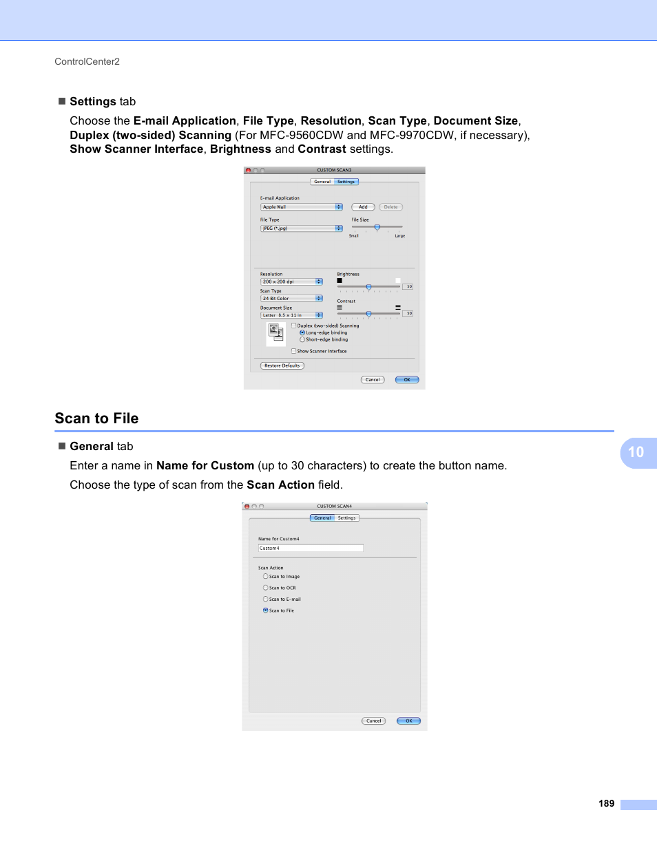 Scan to file | Brother MFC 9970CDW User Manual | Page 196 / 259