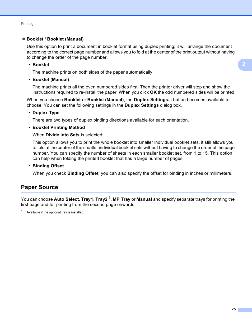 Paper source | Brother MFC 9970CDW User Manual | Page 32 / 259