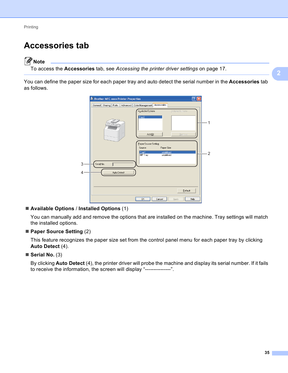 Accessories tab | Brother MFC 9970CDW User Manual | Page 42 / 259