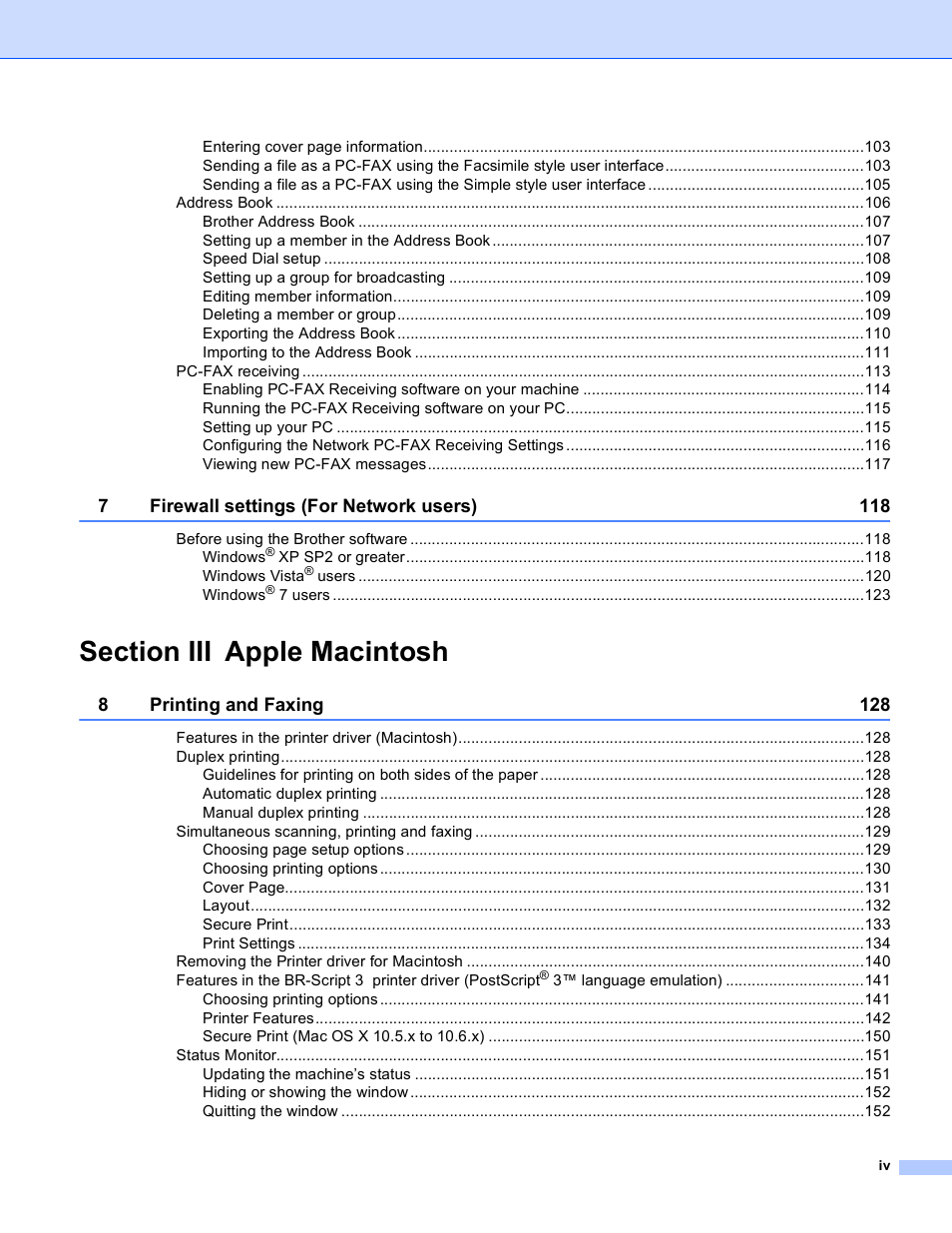 Brother MFC 9970CDW User Manual | Page 5 / 259