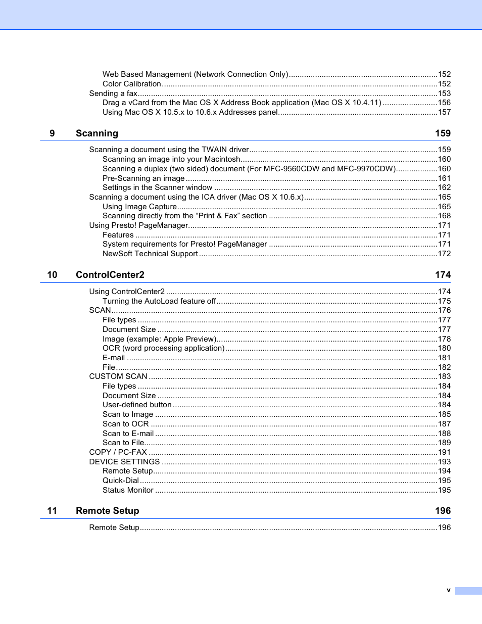 Brother MFC 9970CDW User Manual | Page 6 / 259
