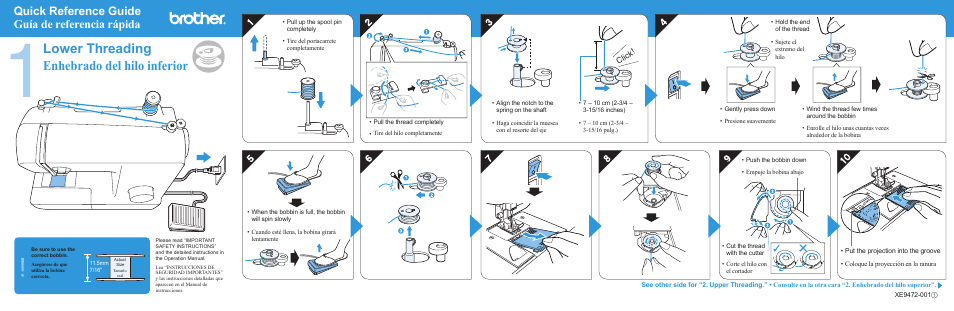 Brother XL3700 User Manual | 2 pages